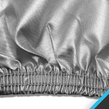 Elastic hems on the Class A RV cover