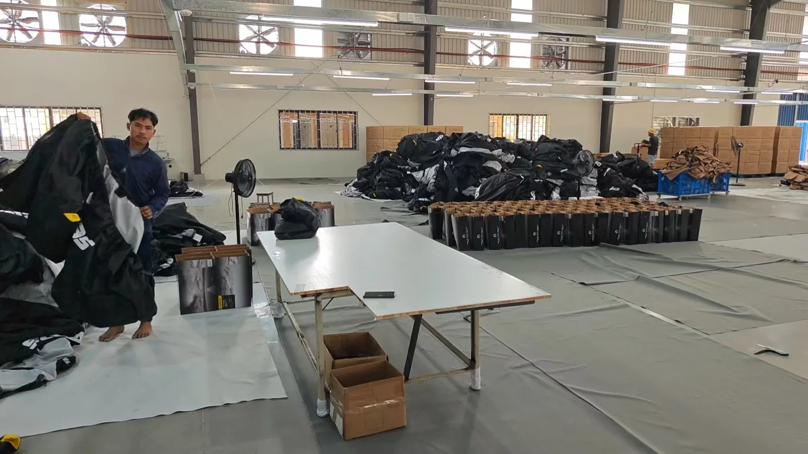 Cutting and pattern preparation at the Cambodia factory